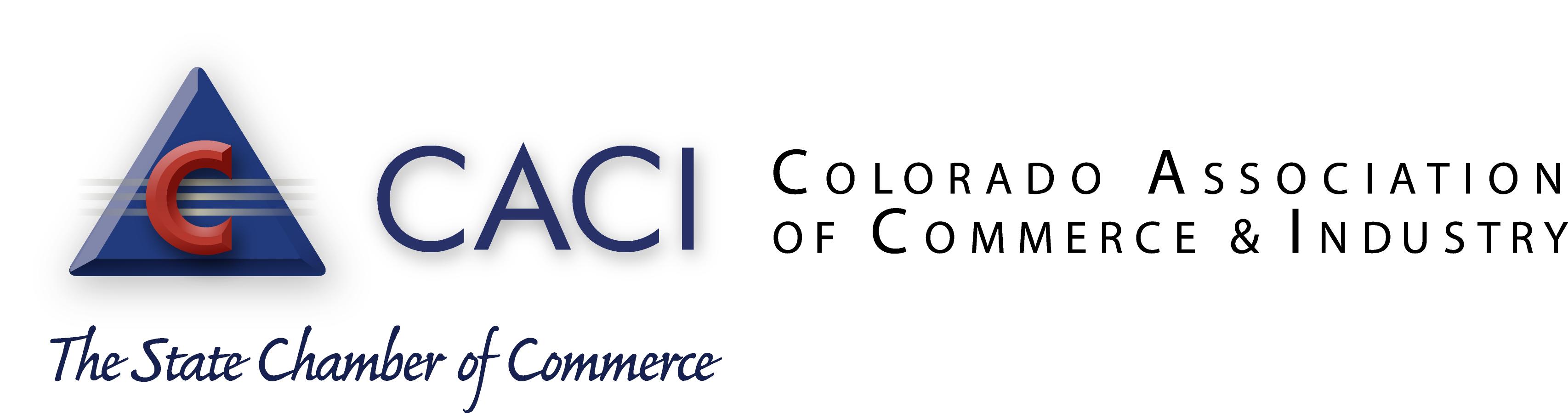 CACI Logo with Text Beside and State Chamber of Commerce