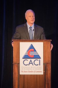 Congressman Coffman address the audience at CACI's annual meeting luncheon.